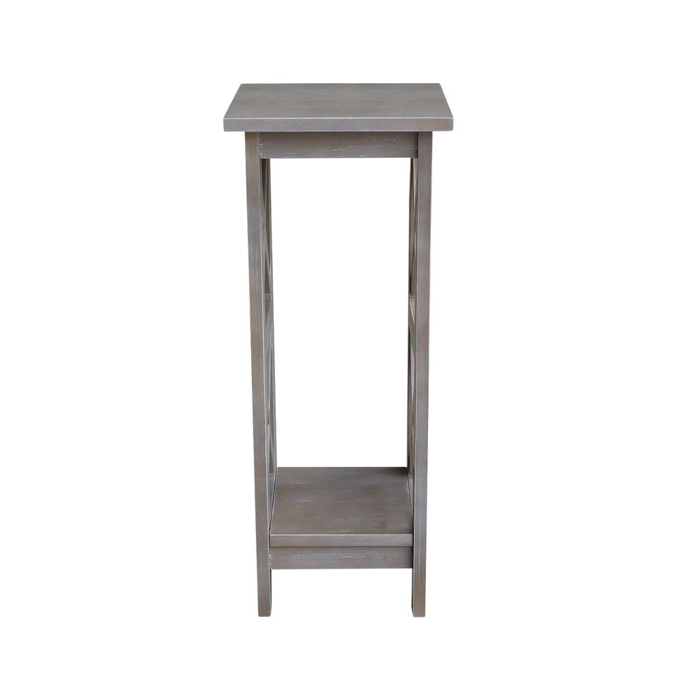 30" X-Sided Plant Stand , Washed Gray Taupe. Picture 2