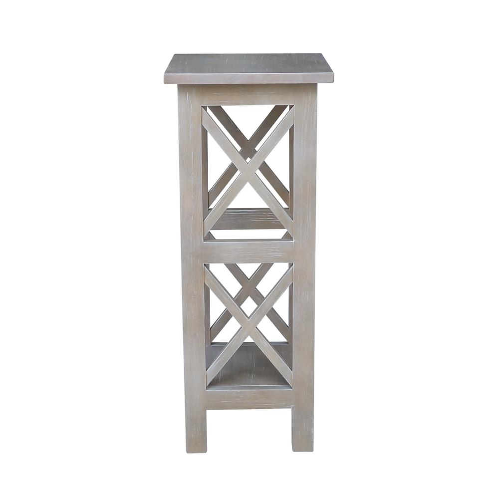 30" X-Sided Plant Stand , Washed Gray Taupe. Picture 3