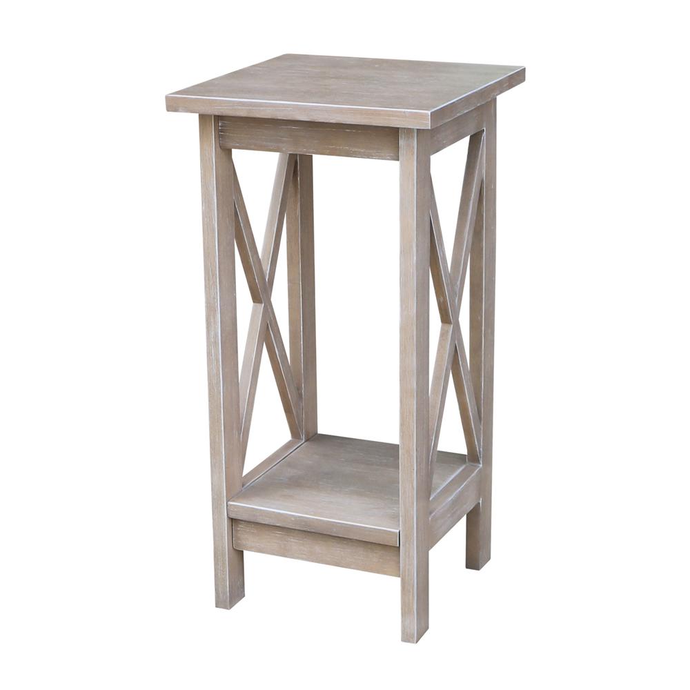 24" X-Sided Plant Stand , Washed Gray Taupe. Picture 6