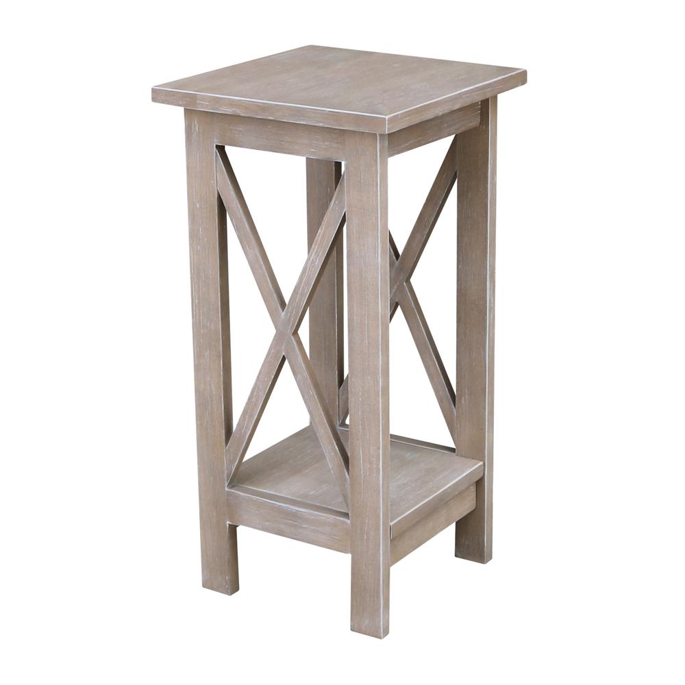 24" X-Sided Plant Stand , Washed Gray Taupe. Picture 3