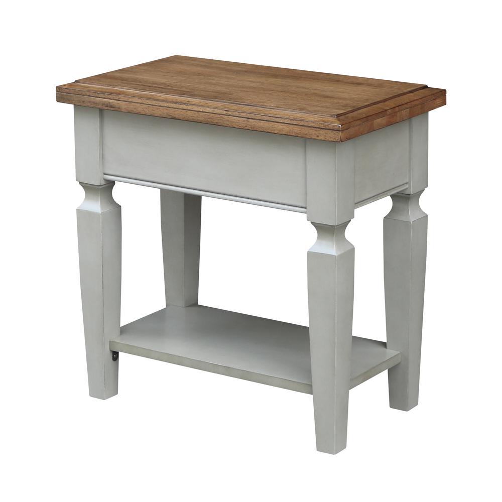 Vista Side Table, Hickory/Stone Finish, Hickory/Stone. Picture 6