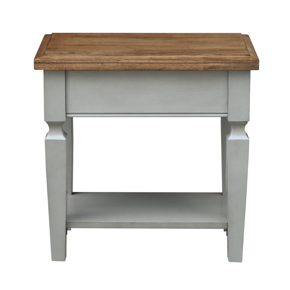 Vista Side Table, Hickory/Stone Finish, Hickory/Stone. Picture 2