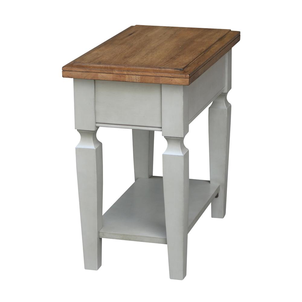 Vista Side Table, Hickory/Stone Finish, Hickory/Stone. Picture 3
