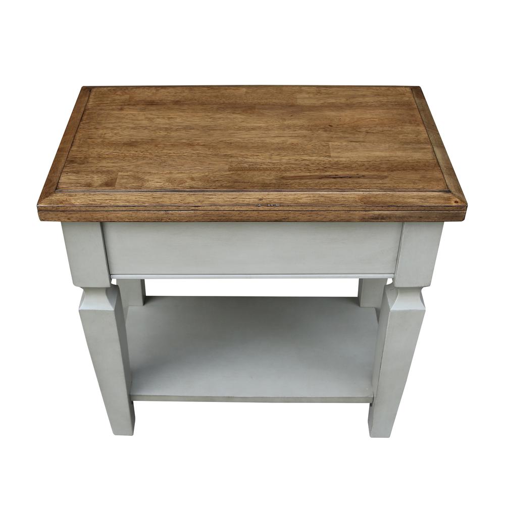 Vista Side Table, Hickory/Stone Finish, Hickory/Stone. Picture 5