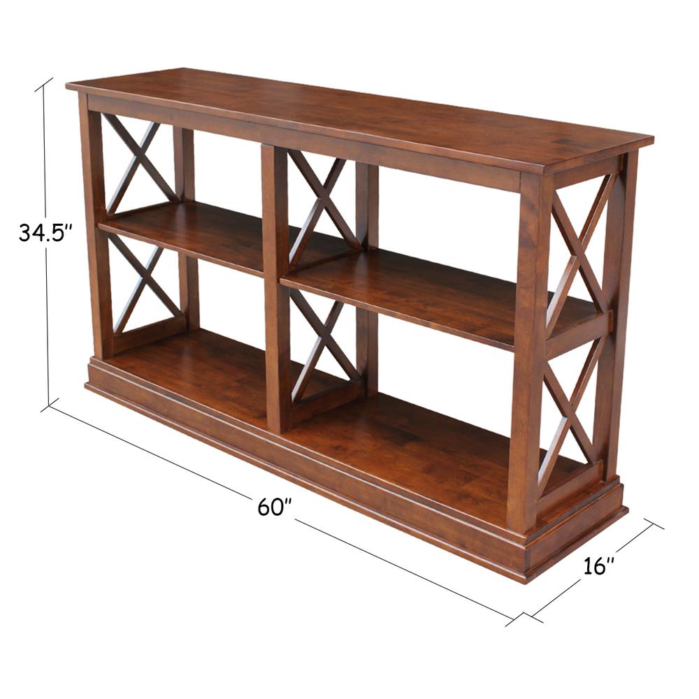 Hampton Sofa - Server Table With Shelves, Espresso. Picture 3
