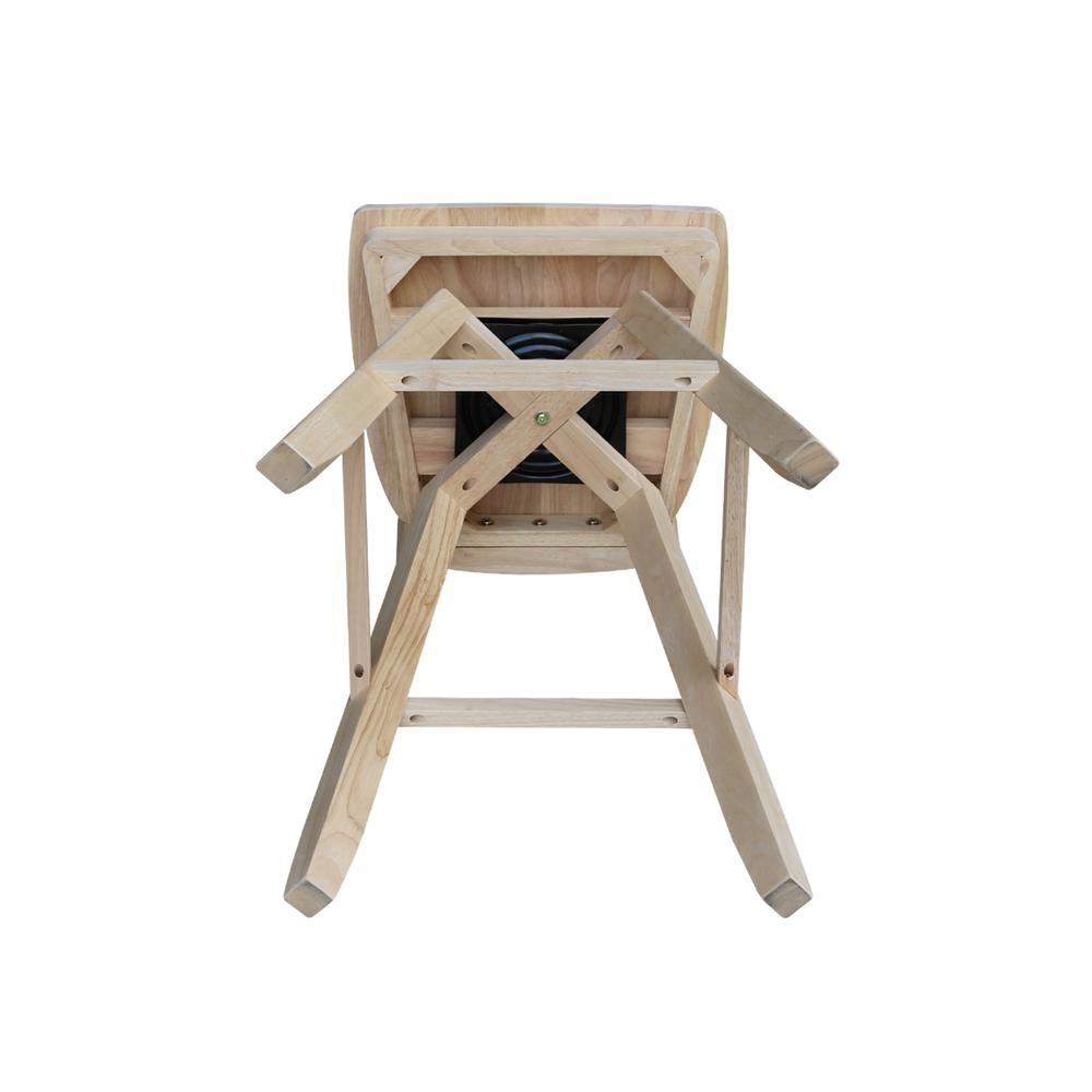 San Remo Bar height Stool - With Swivel And Auto Return -30." Seat Height, Unfinished. Picture 8