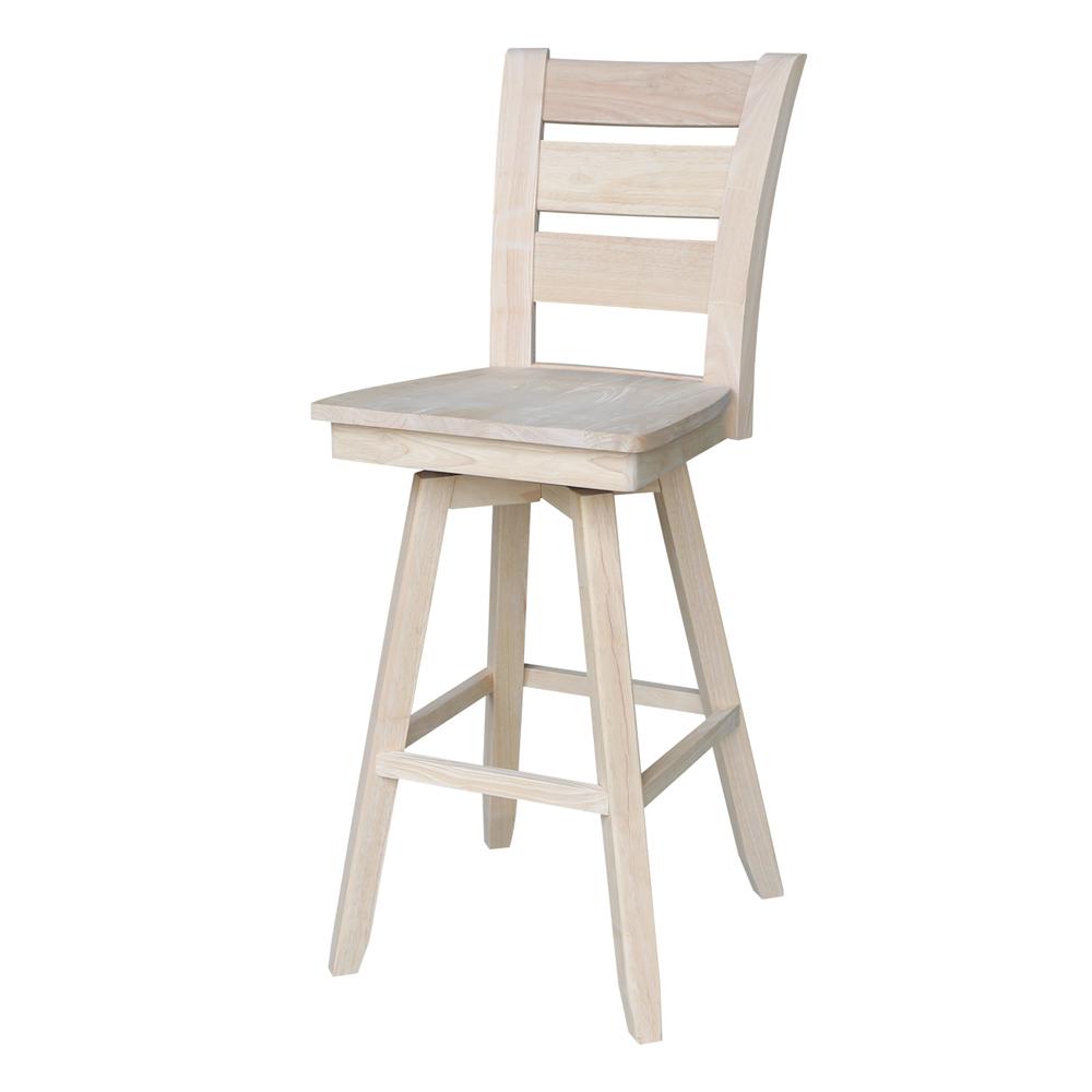 Tuscany Bar height Stool - With Swivel And Auto Return - 30" Seat Height , Unfinished. Picture 9