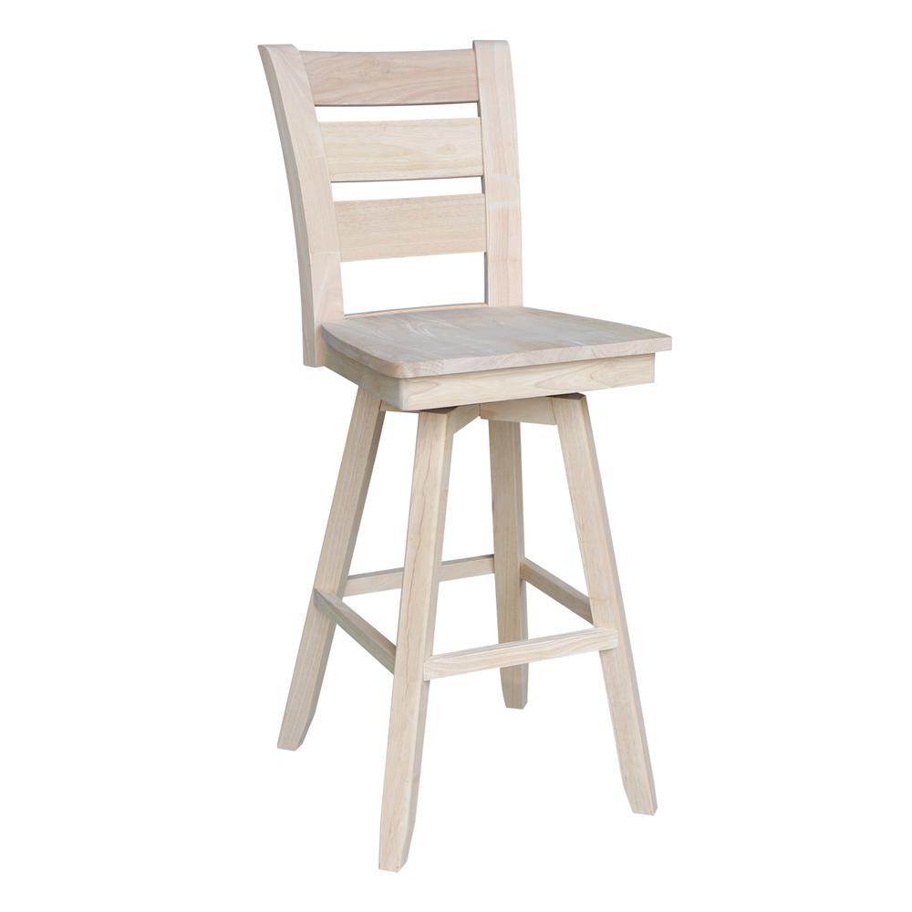 Tuscany Bar height Stool - With Swivel And Auto Return - 30" Seat Height , Unfinished. Picture 1
