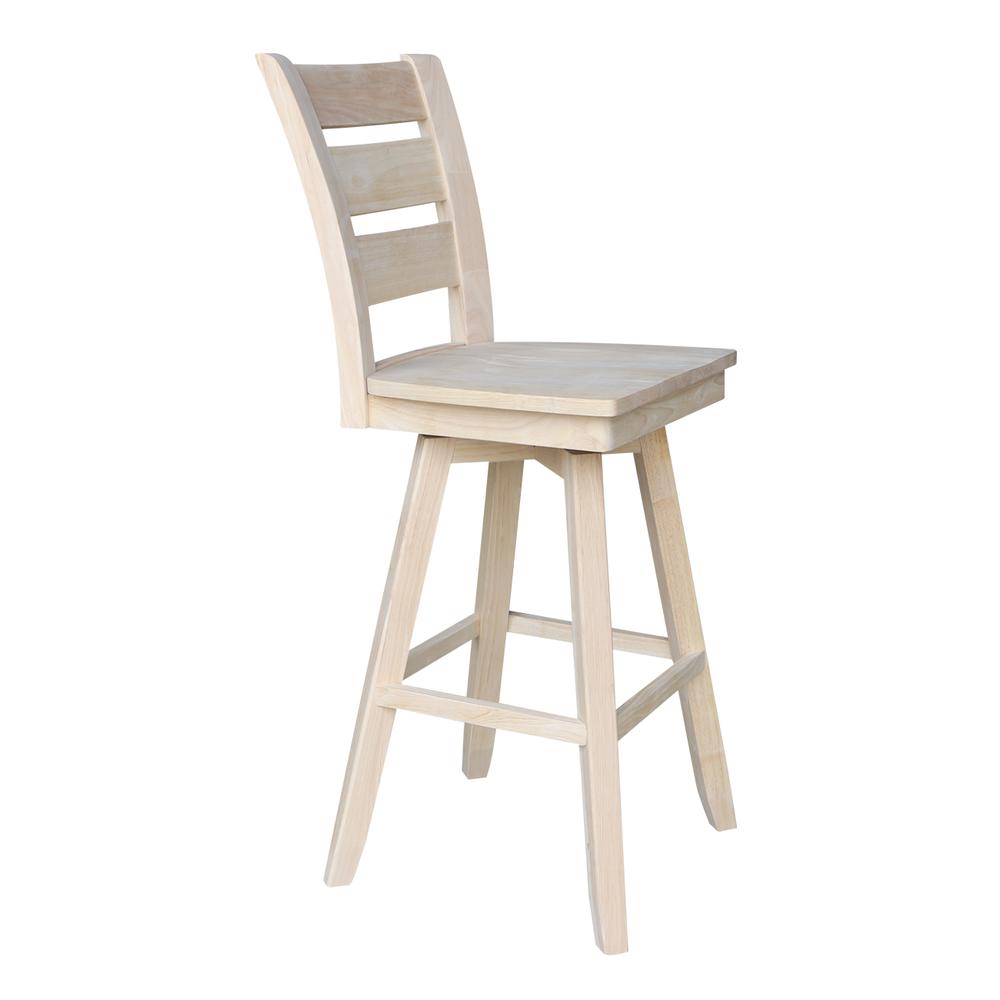 Tuscany Bar height Stool - With Swivel And Auto Return - 30" Seat Height , Unfinished. Picture 5