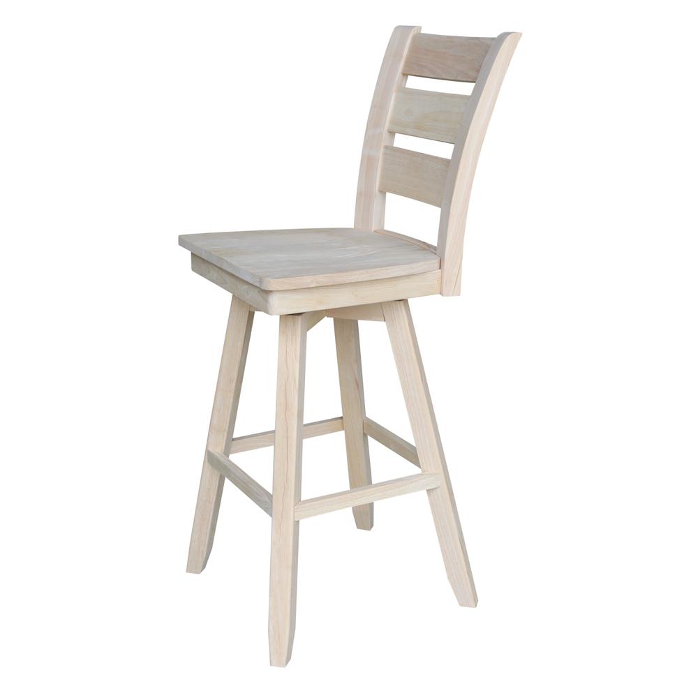Tuscany Bar height Stool - With Swivel And Auto Return - 30" Seat Height , Unfinished. Picture 6