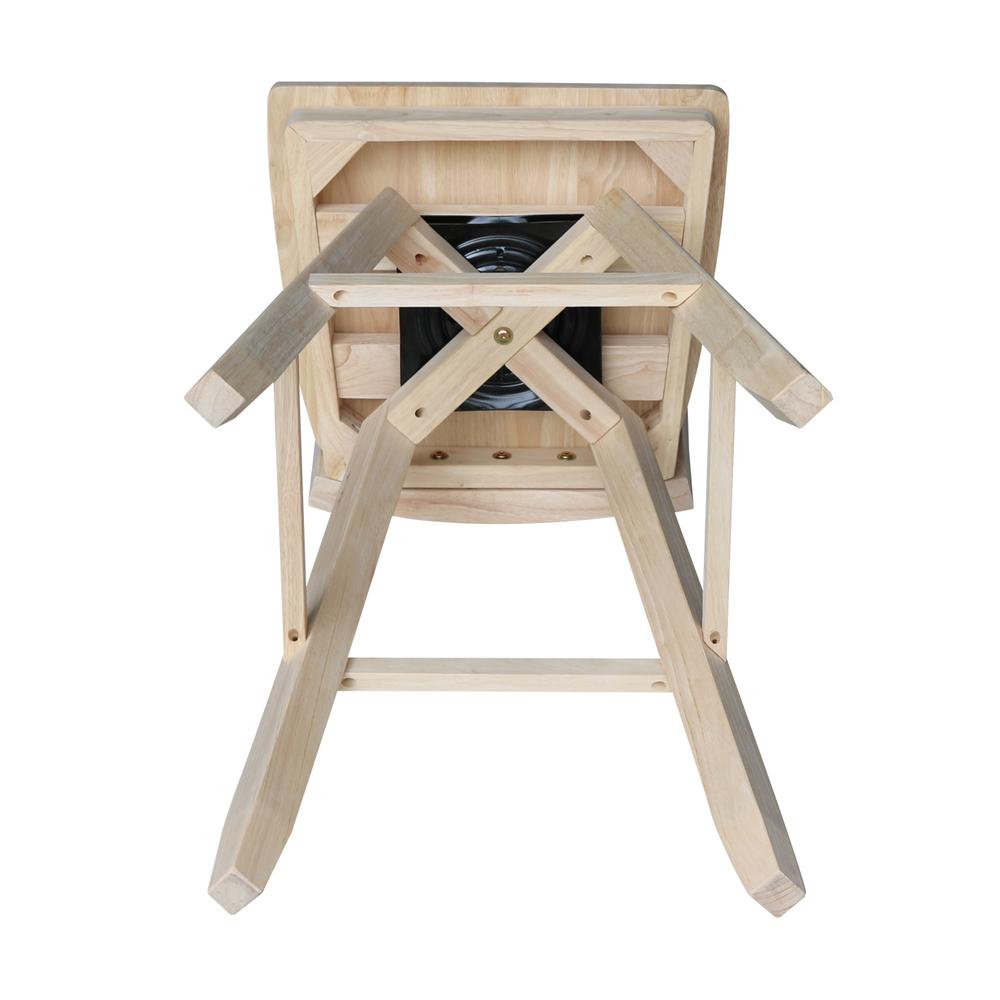 Tuscany Bar height Stool - With Swivel And Auto Return - 30" Seat Height , Unfinished. Picture 7