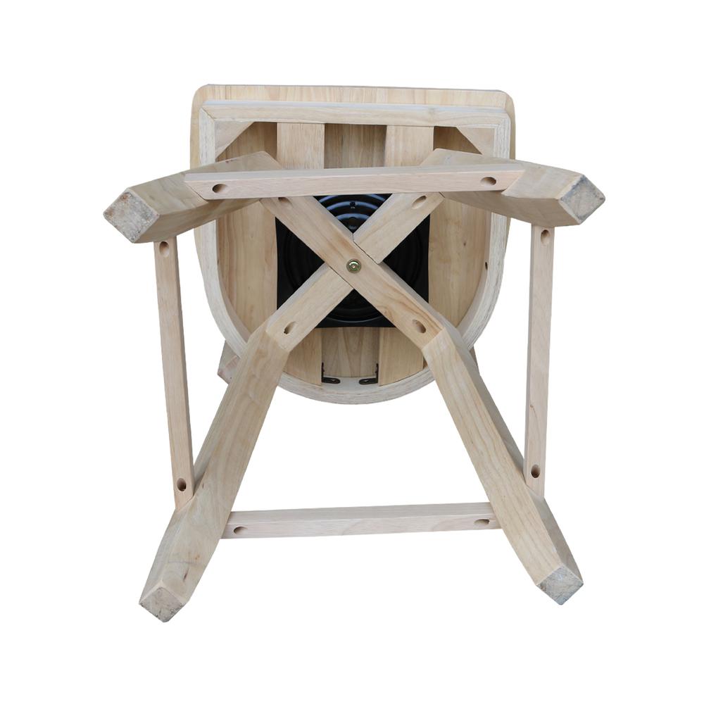 Emily Counter height Stool - 24" Seat Height - With Swivel And Auto Return, Unfinished. Picture 8