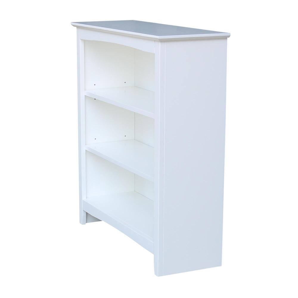 Shaker Bookcase - 36"H, White, White. Picture 11