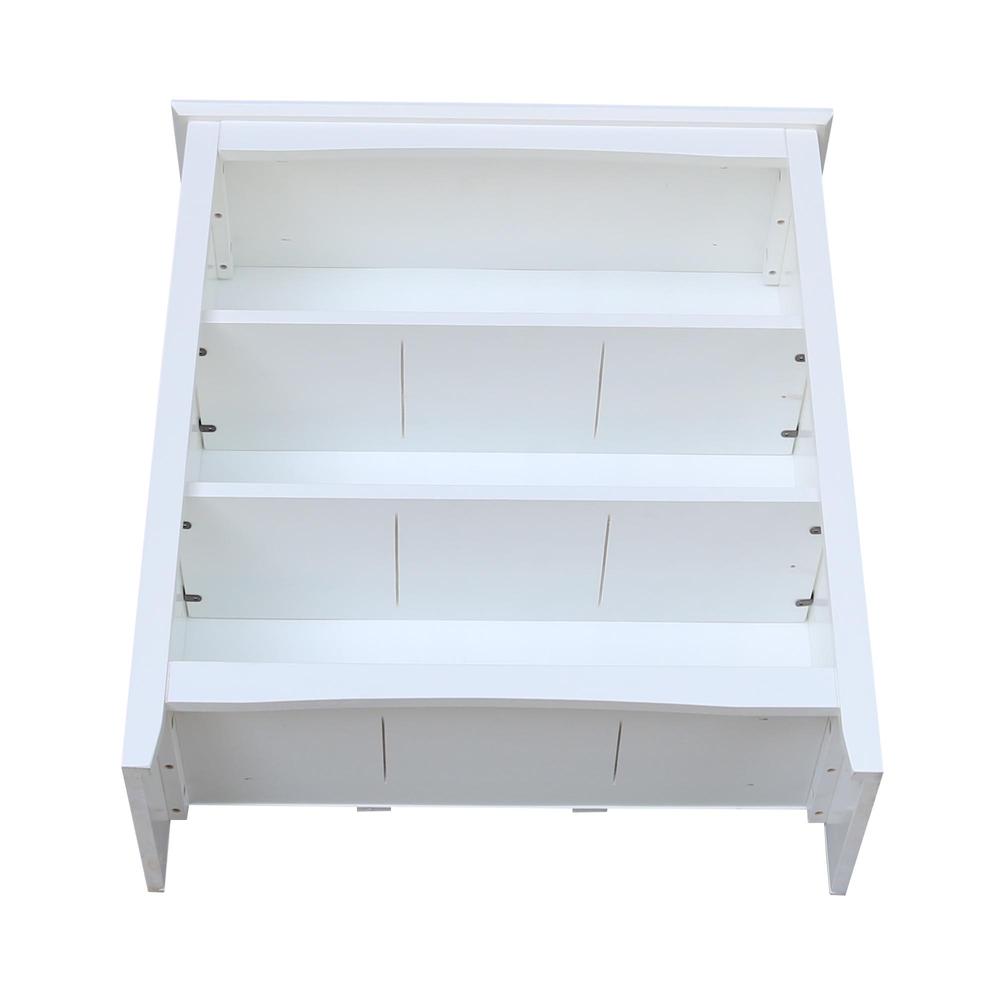 Shaker Bookcase - 36"H, White, White. Picture 12