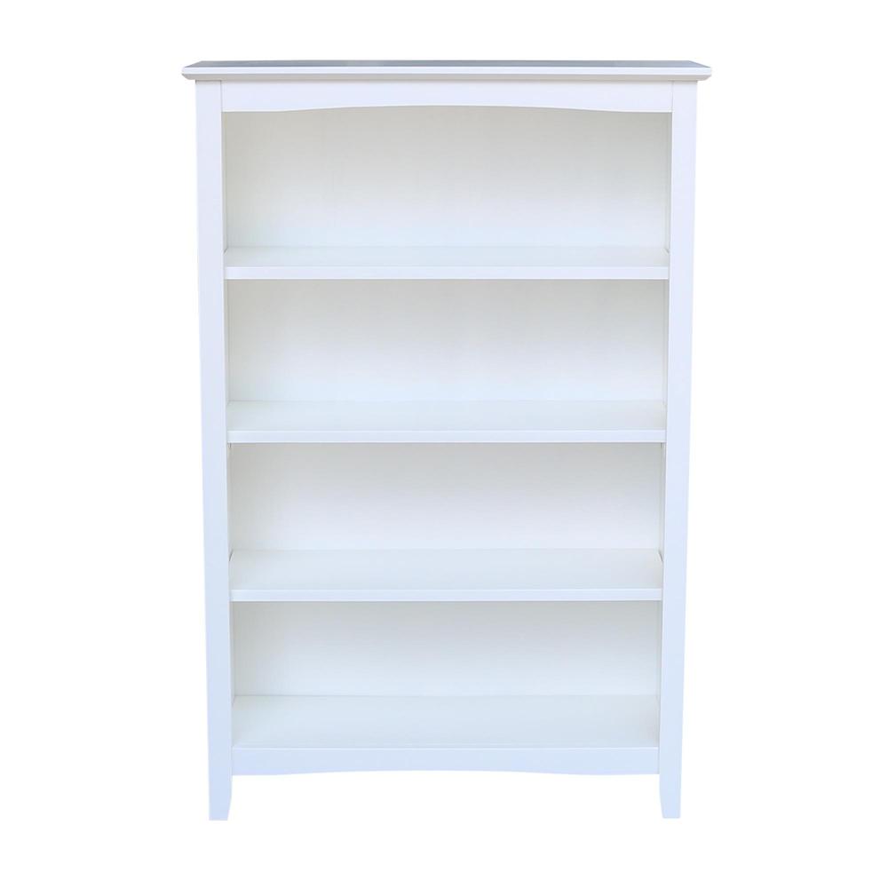Shaker Bookcase - 48"H, White, White. Picture 10