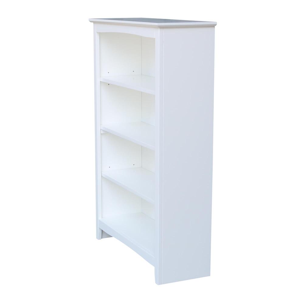Shaker Bookcase - 48"H, White, White. Picture 11