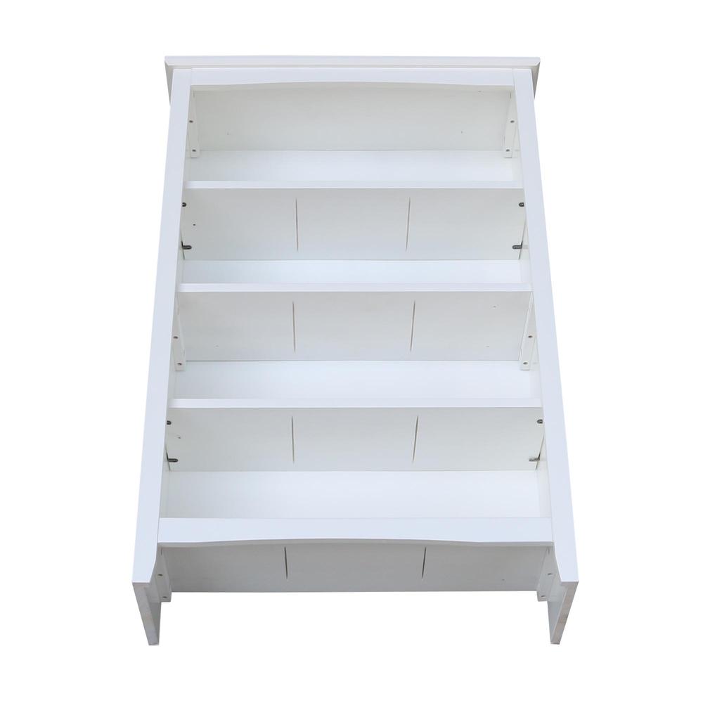 Shaker Bookcase - 48"H, White, White. Picture 12