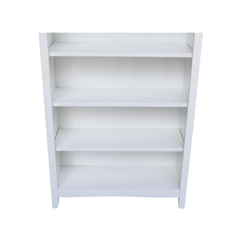 Shaker Bookcase - 48"H, White, White. Picture 13