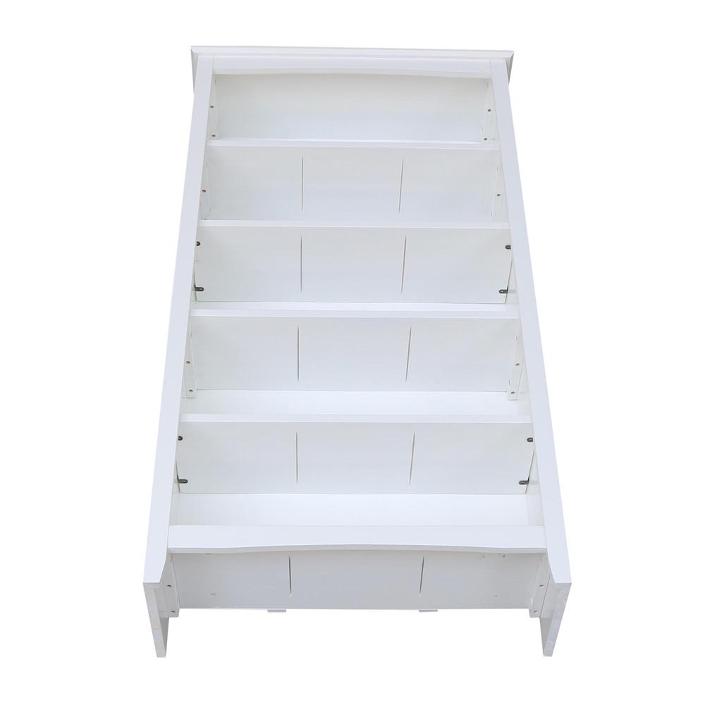 Shaker Bookcase - 60"H, White, White. Picture 12