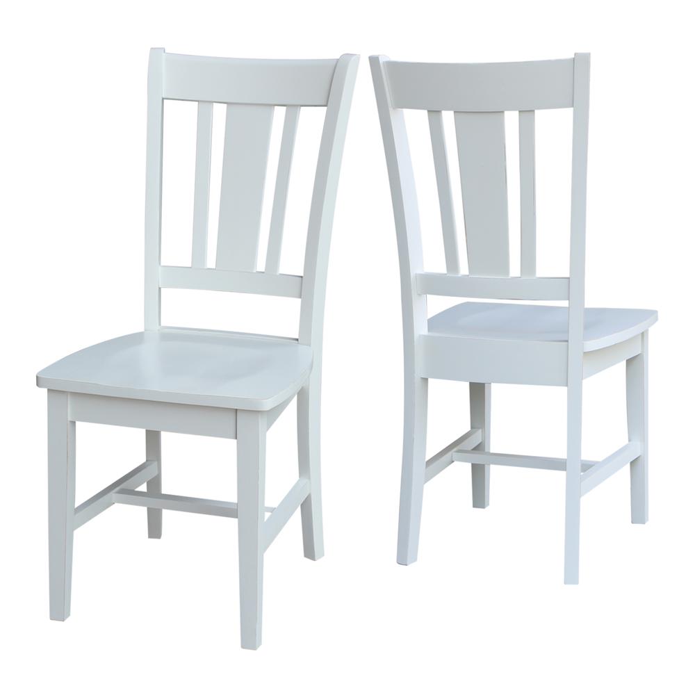 Set of Two San Remo Splatback Chairs, Beach white - hand rubbed. Picture 2