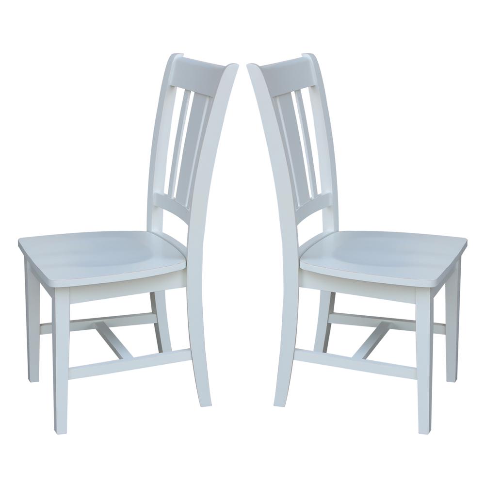 Set of Two San Remo Splatback Chairs, Beach white - hand rubbed. Picture 5
