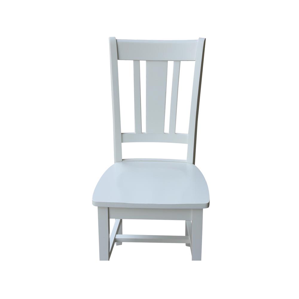 Set of Two San Remo Splatback Chairs, Beach white - hand rubbed. Picture 8
