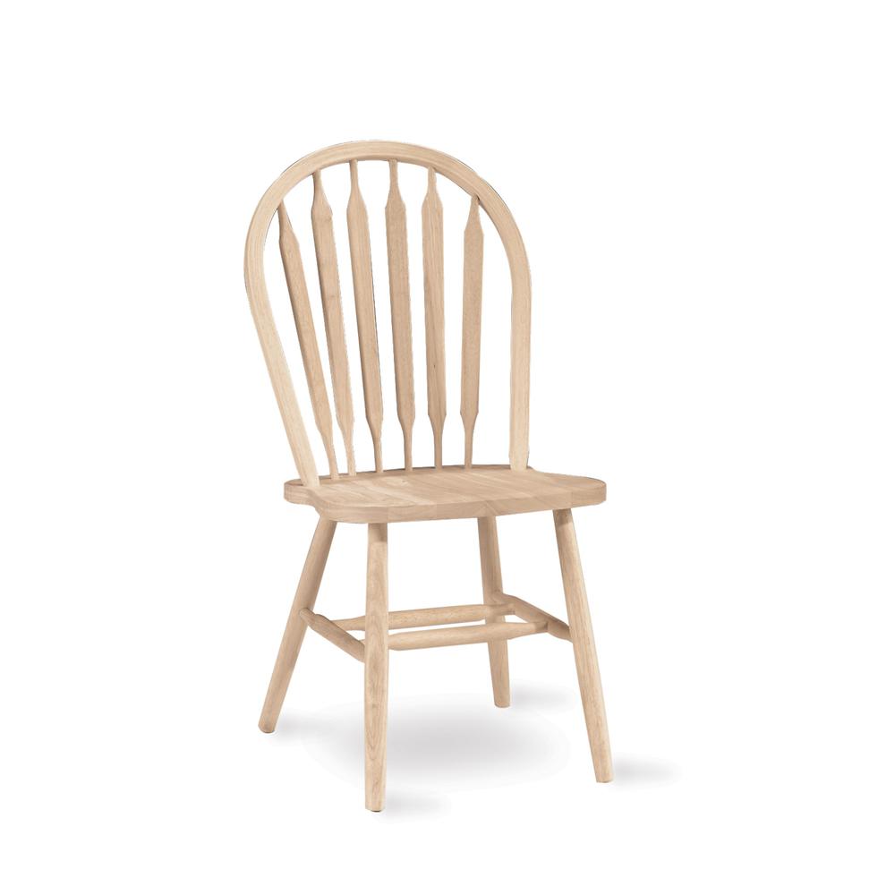 Windsor Arrowback Chair - Plain Legs, Unfinished. Picture 1