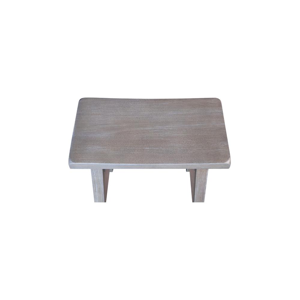 Saddle Seat Counter Height Stool in Washed Gray Taupe with 24 in. Seat Height. Picture 5