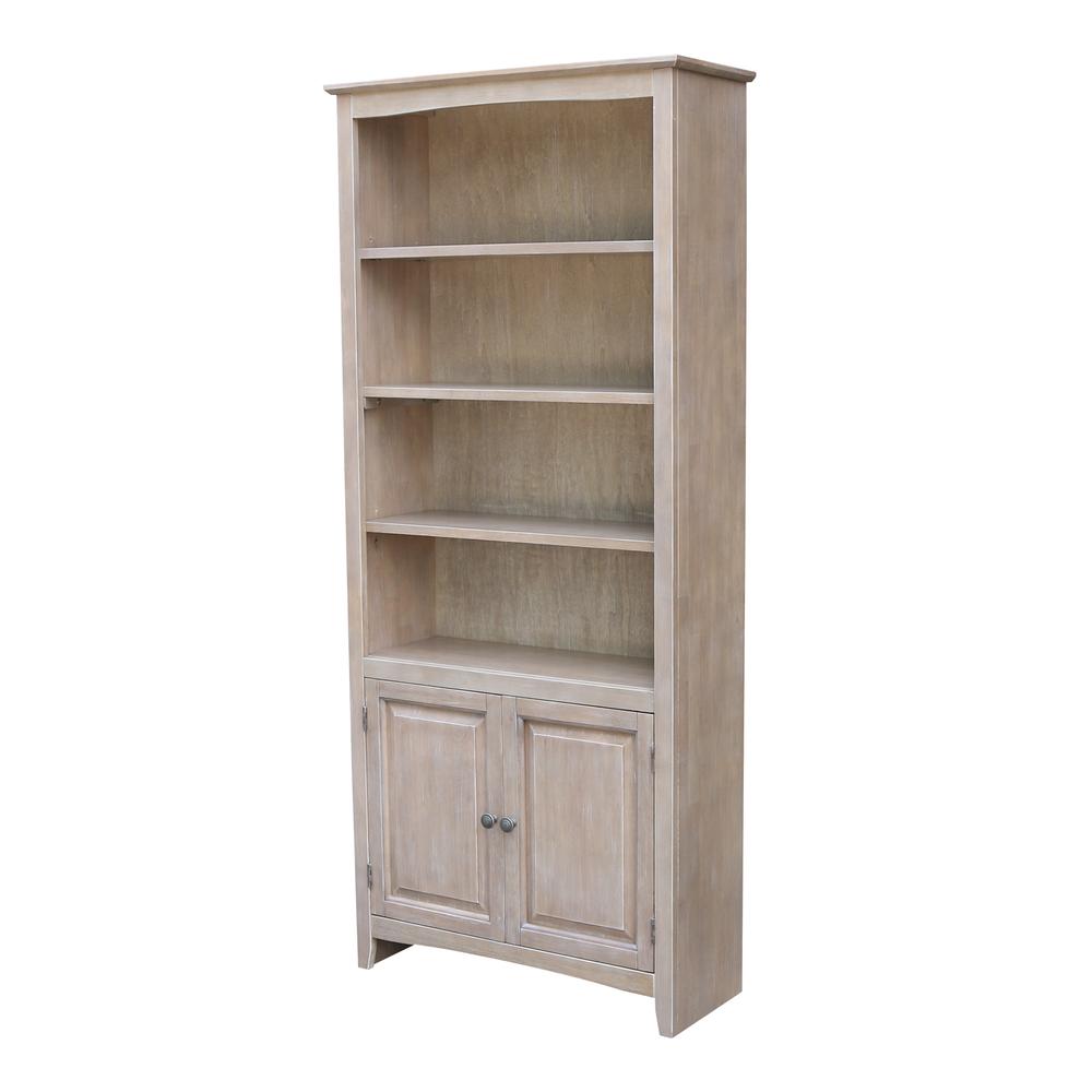 Shaker Bookcase - 72"H , Washed Gray Taupe. Picture 1