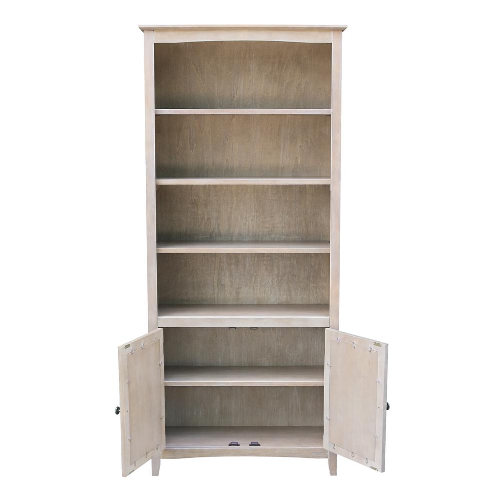 Shaker Bookcase - 72"H , Washed Gray Taupe. Picture 2