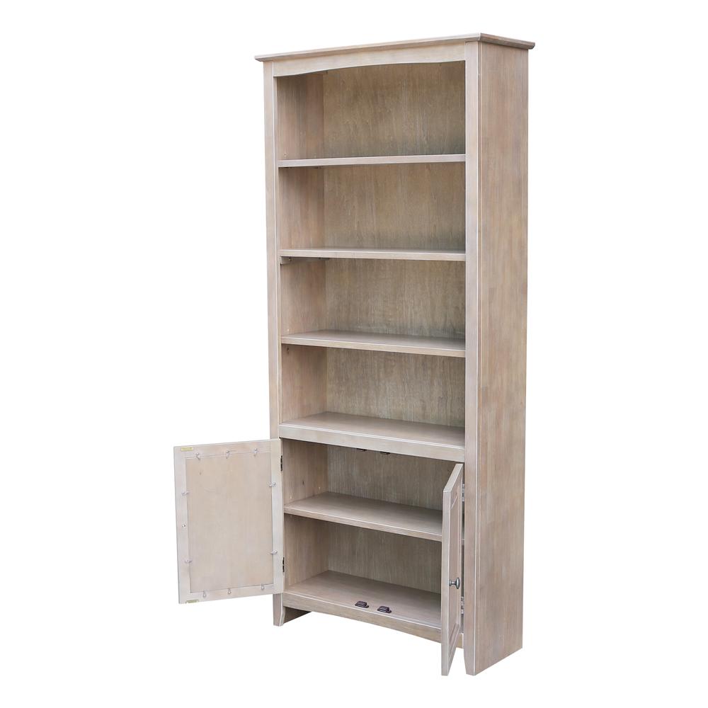 Shaker Bookcase - 72"H , Washed Gray Taupe. Picture 4