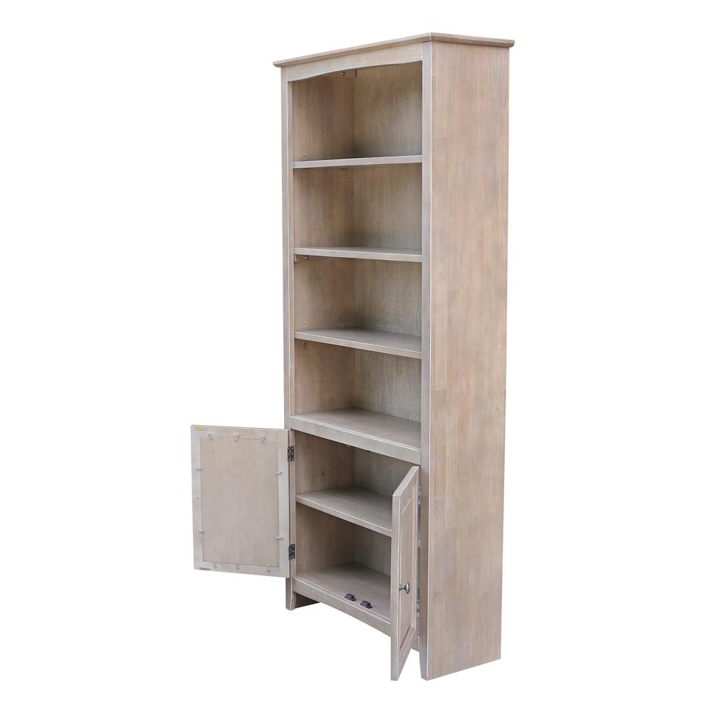 Shaker Bookcase - 72"H , Washed Gray Taupe. Picture 6