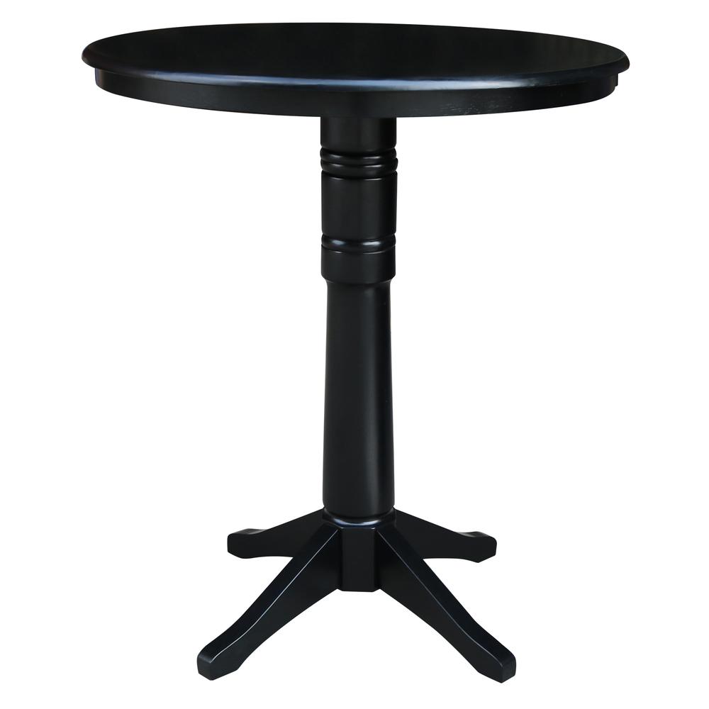 36" Round Top Pedestal Table - 34.9"H, Black. Picture 7