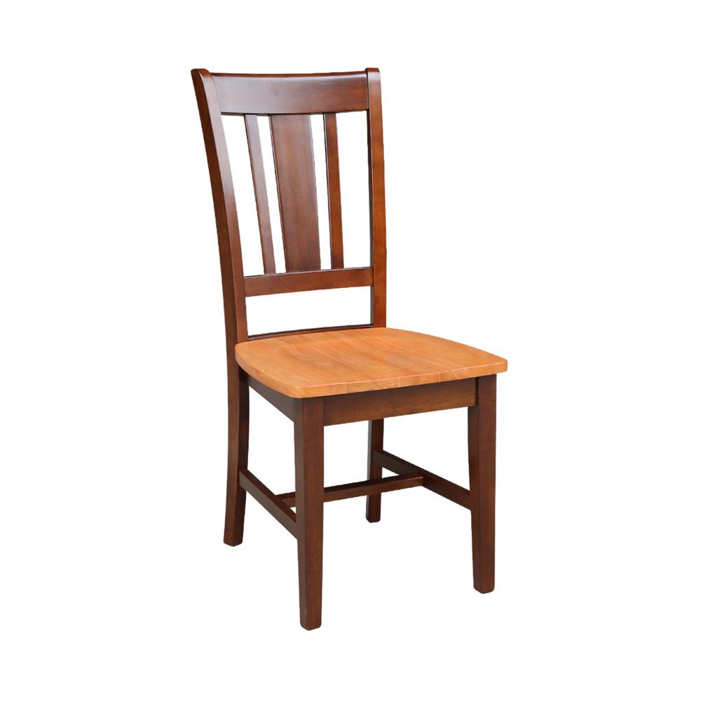 Set of Two San Remo Splatback Chairs, Cinnamon/Espresso. Picture 10