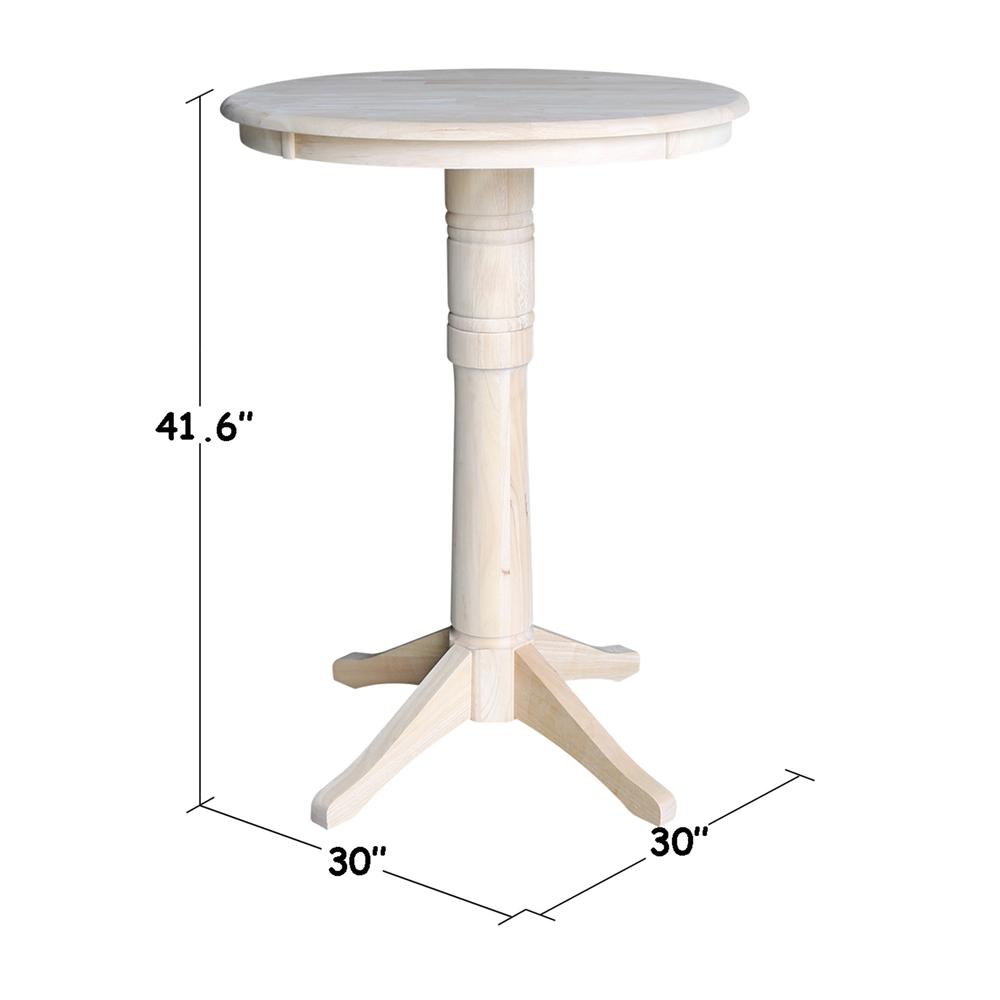 30" Round Top Pedestal Table - 41.9"H. Picture 1