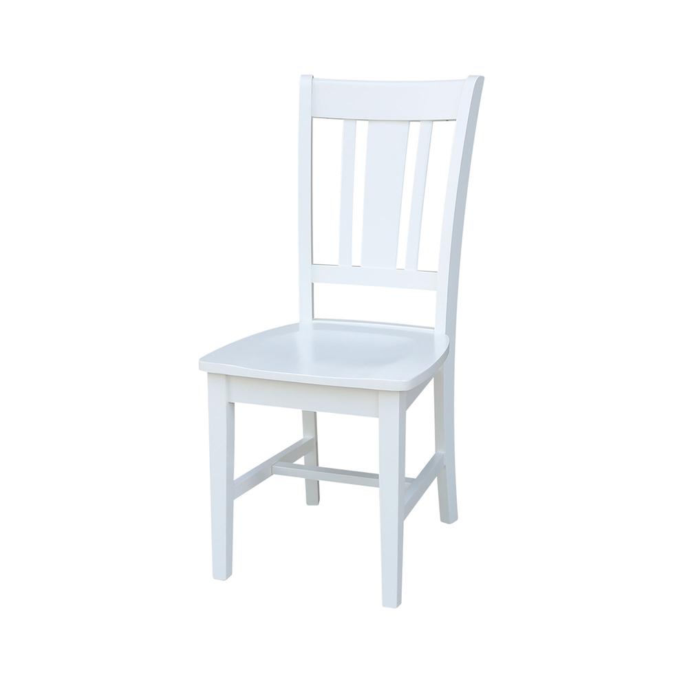 Set of Two San Remo Splatback Chairs, White. Picture 1