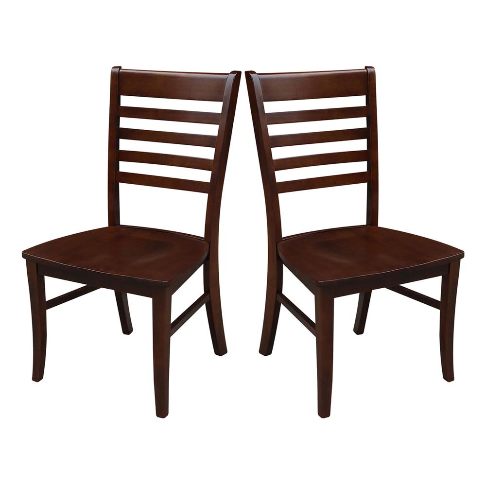 Set of Two Cosmo Roma Chairs, Espresso. Picture 7