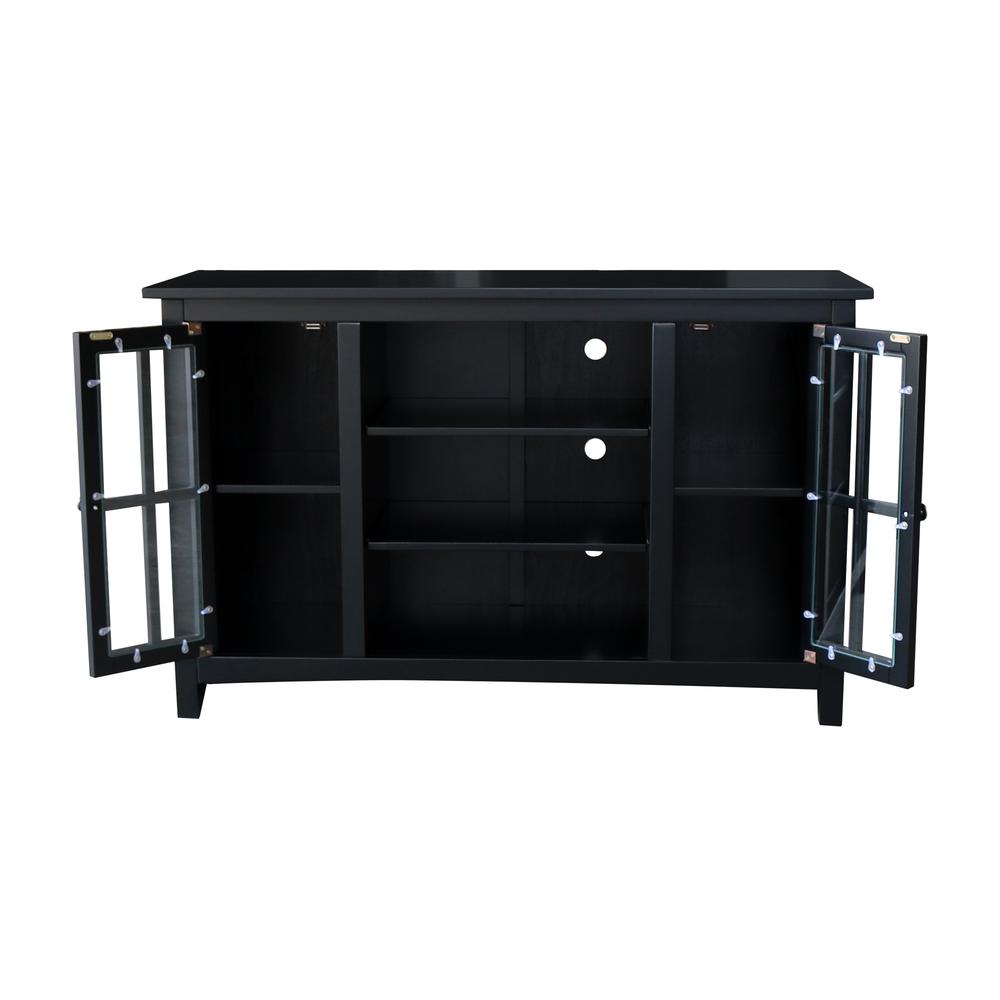 48" Entertainment / TV Stand with 2 Doors- 687657 Color: Black. Picture 3