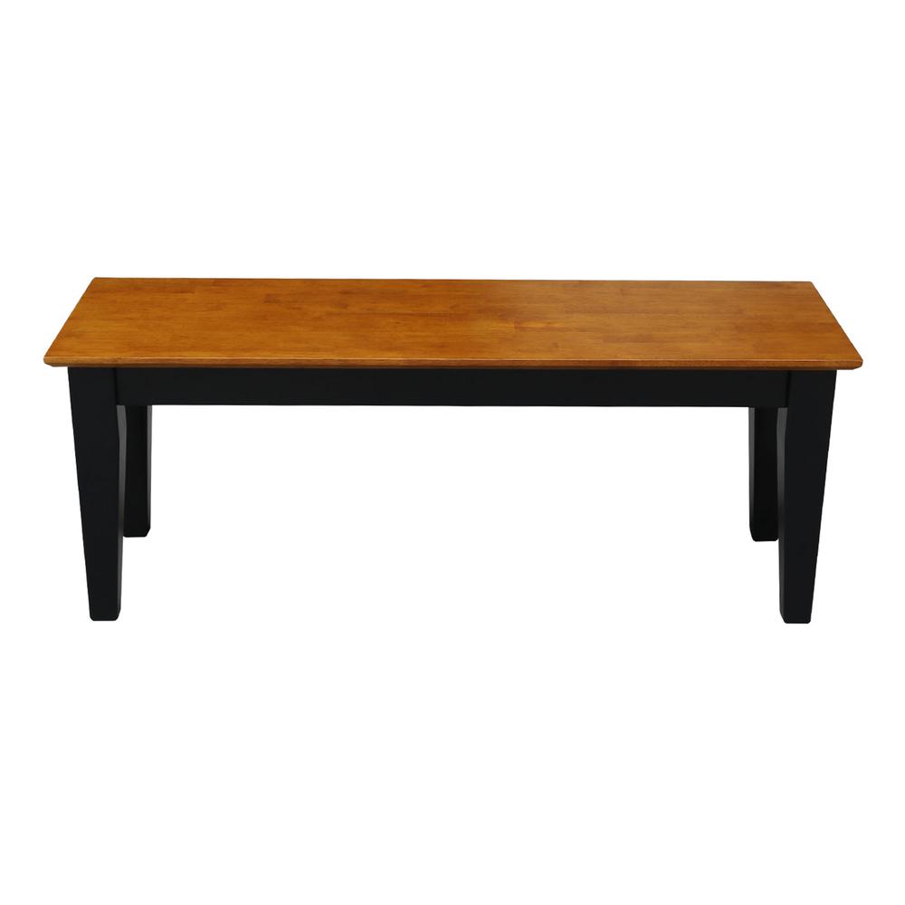 Shaker Bench, Black/Cherry. Picture 6