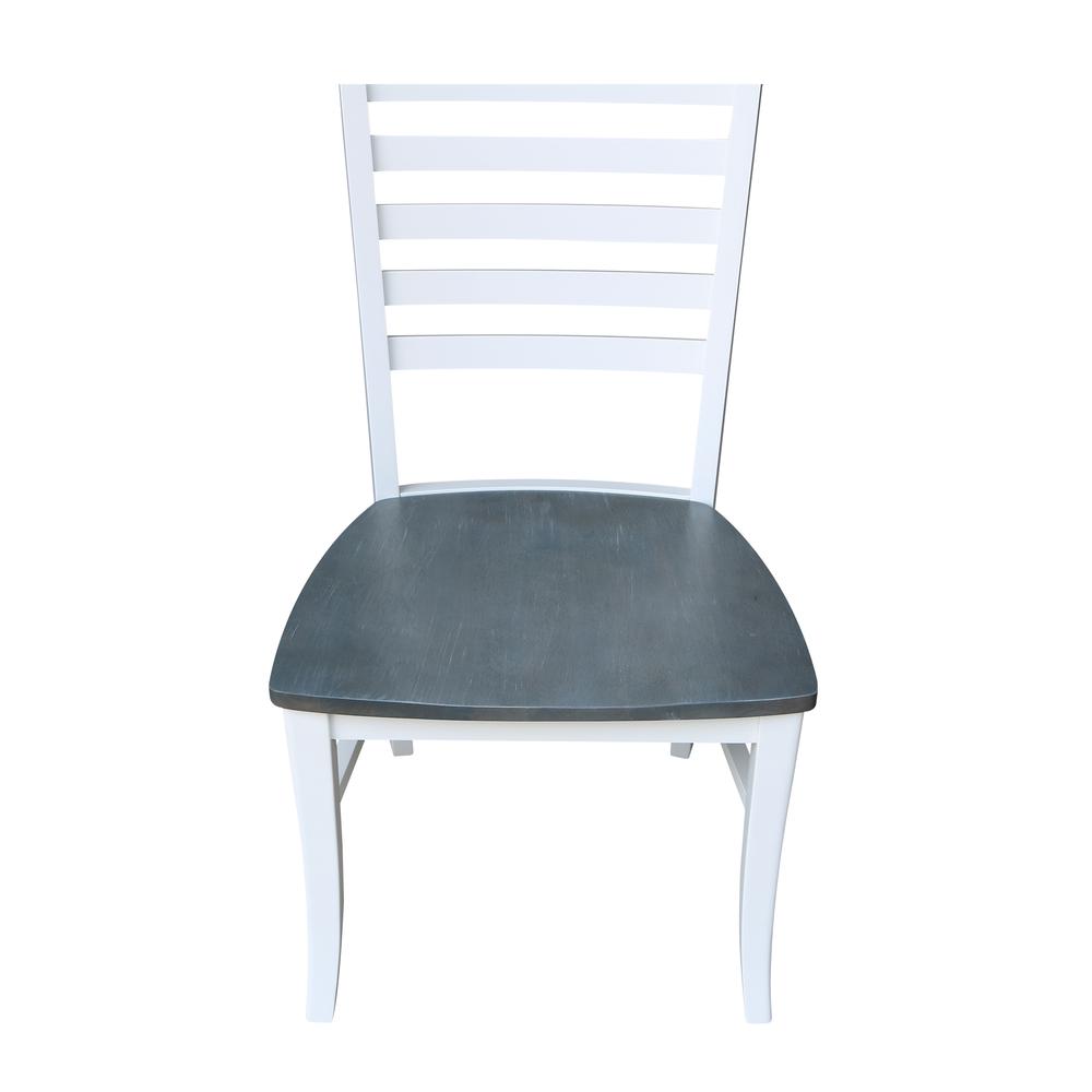 Set of Two Cosmo Roma Chairs, White/Heather gray. Picture 3