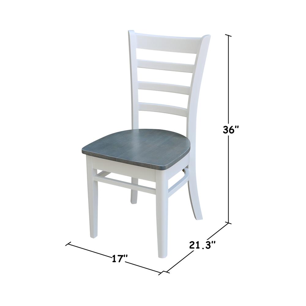 Emily Side Chair, White/Heather Gray. Picture 9