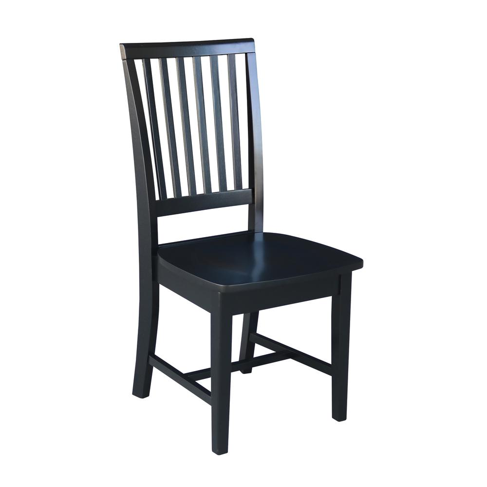 Set of Two Mission Side Chairs, Black. Picture 7