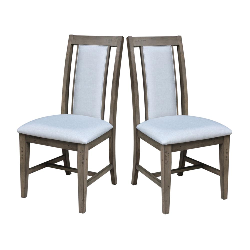 Farmhouse Prevail Upholstered Chairs - Set of 2, Brindle. Picture 6