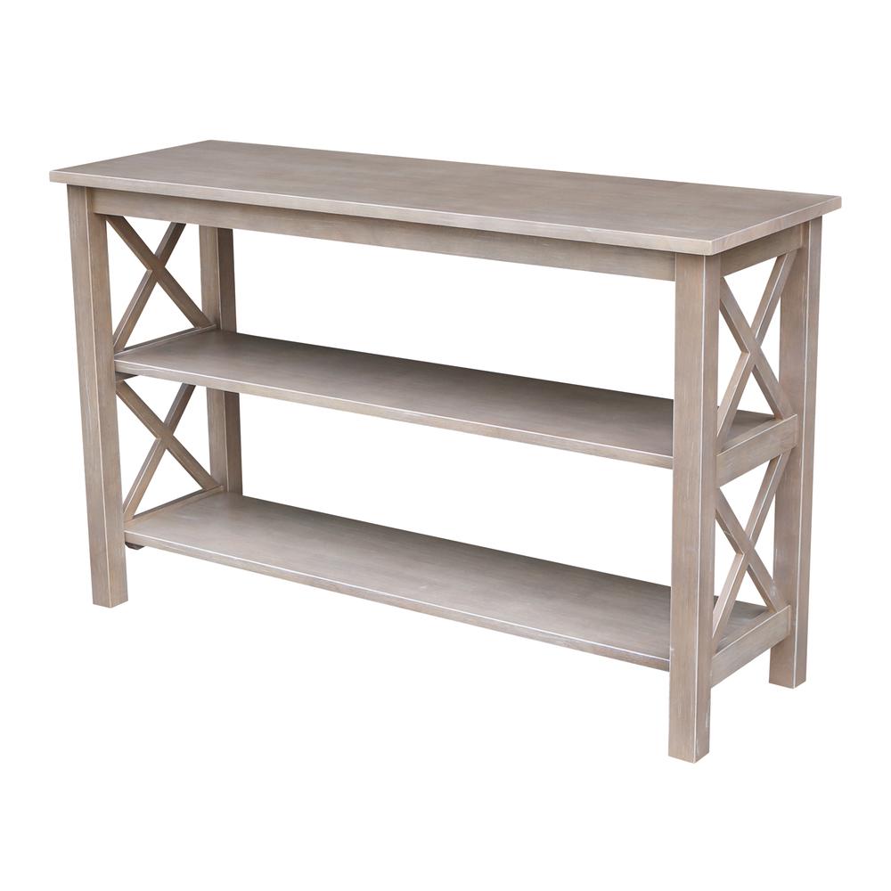 Hampton Console  Table, Washed Gray Taupe. Picture 1