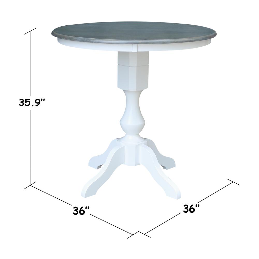 36" Round Top Counter Height Pedestal Table. Picture 4