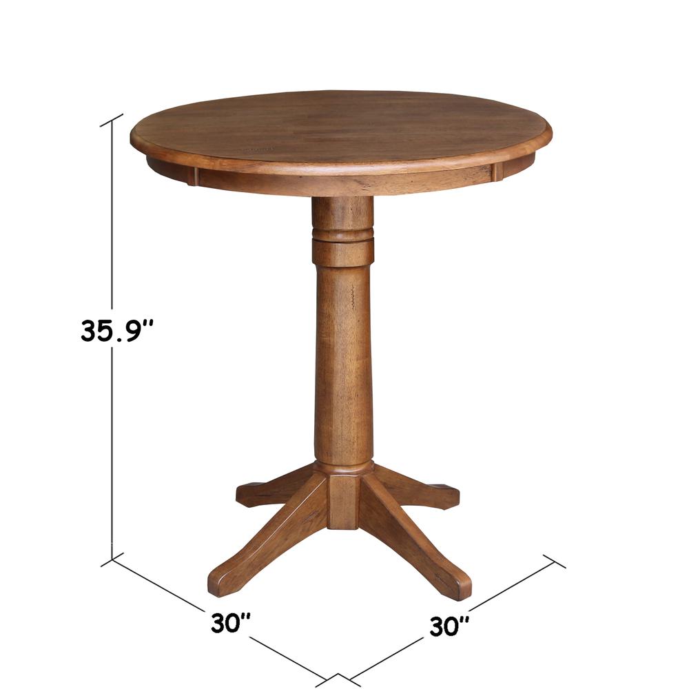 30" Round Top Pedestal Table - 35.9" Height. Picture 4
