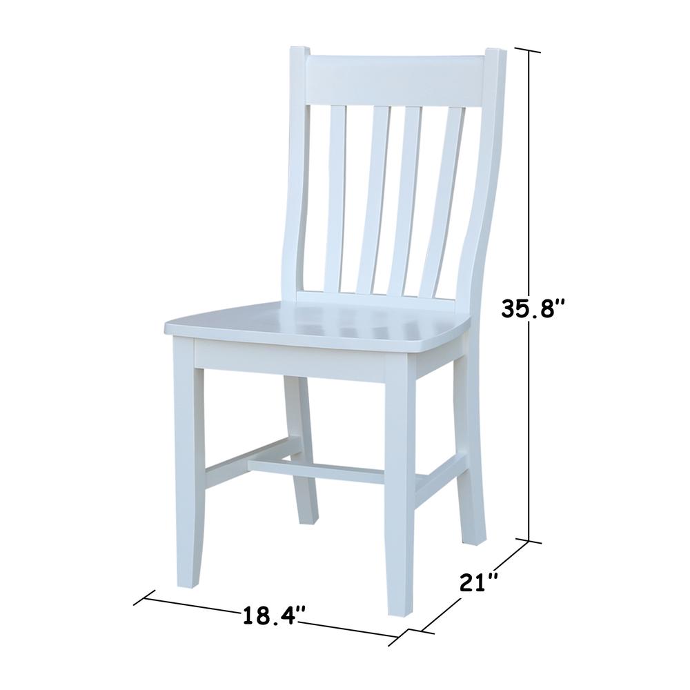 Set of Two Cafe Chairs, White. Picture 9