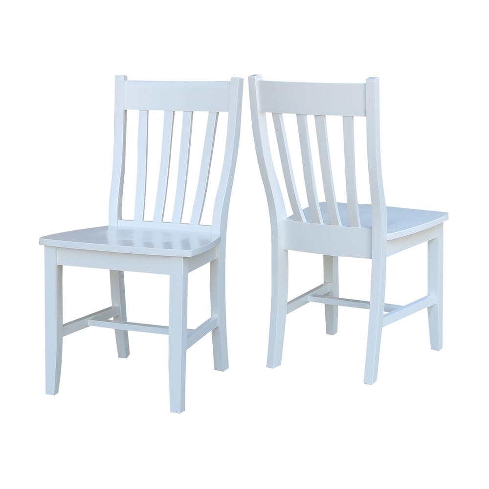 Set of Two Cafe Chairs, White. Picture 8
