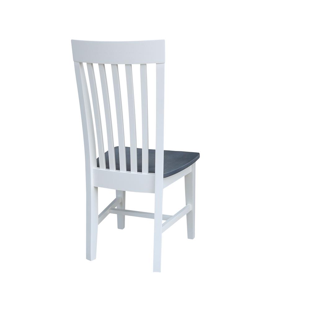 Set of Two Tall Mission Chairs, White/Heather gray. Picture 2