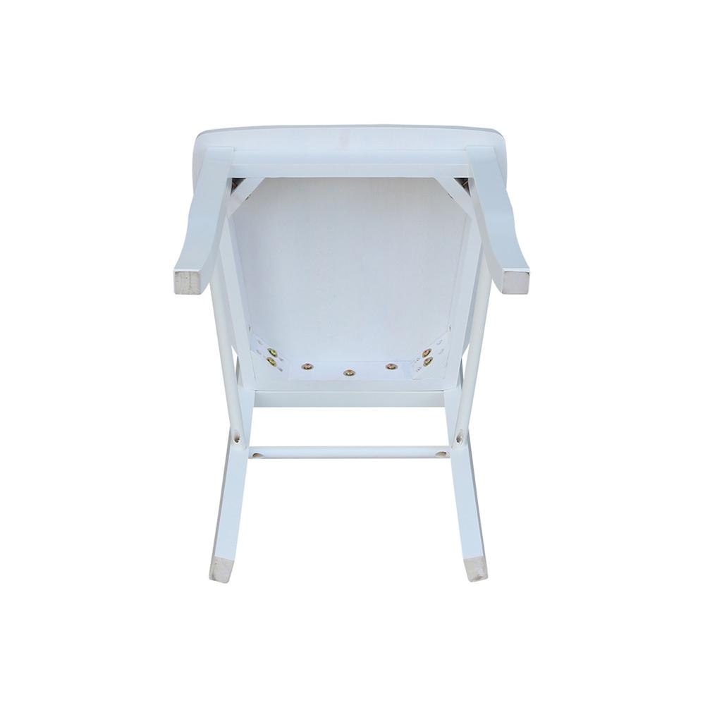 Set of Two Madrid Ladderback Chairs, White. Picture 3